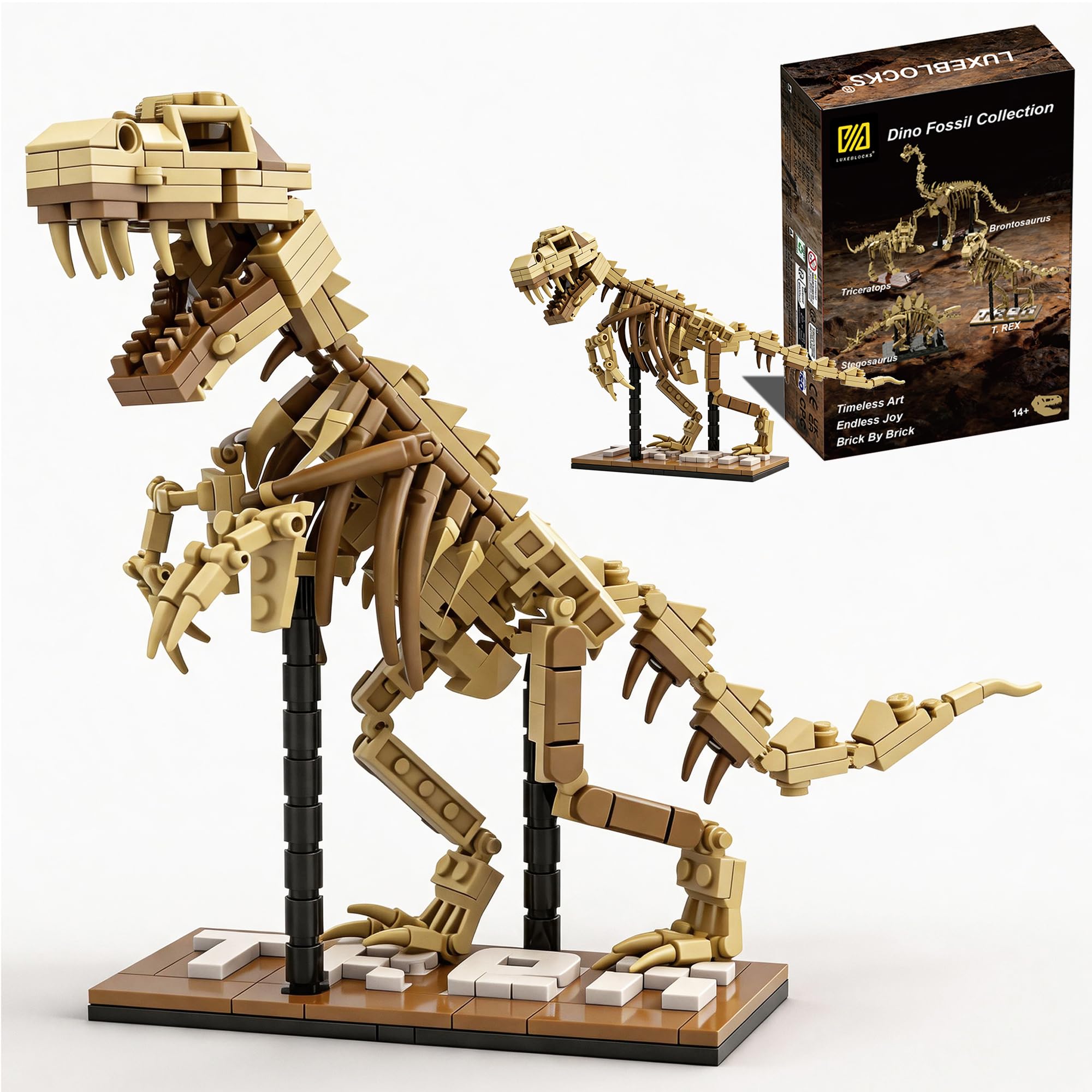 T-REX骨格フルスケルトン組み立てキット 恐竜 Amazon.co.jp: LUXEBLOCKS 恐竜スケルトン組み立てキット&古生物学